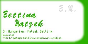 bettina matzek business card